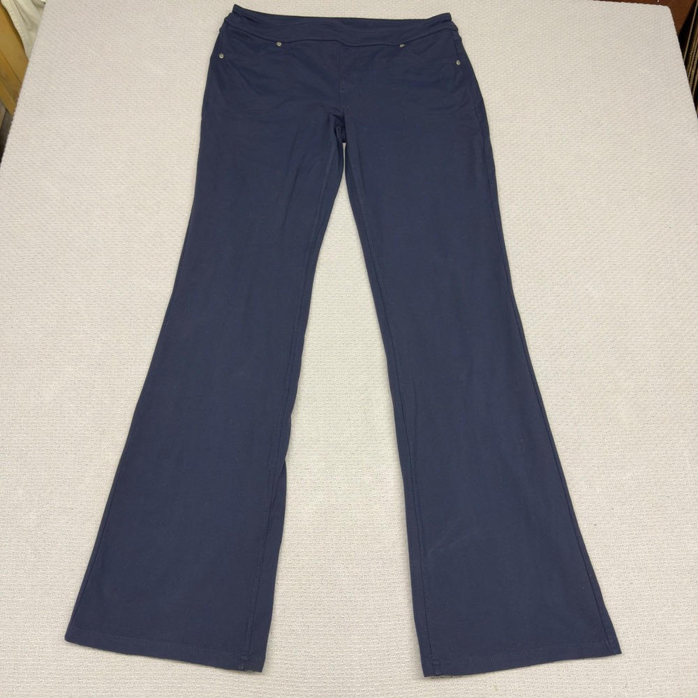 Athleta Pants Womens LT Navy Blue Bootcut Flared Nylon Stretch Yoga Trouser